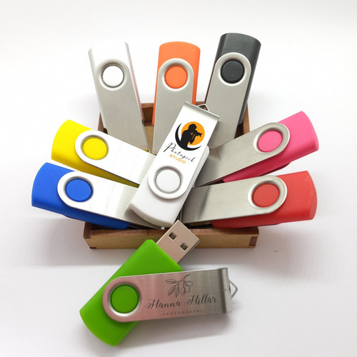 Pen Drive Personalizado 4gb Giratório Canivete Pf126