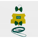 Peitoral Pet Copa Do Mundo Brasil Para Mini Coelho Completa