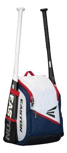 Mochila P/ Baseball Easton Rojo, Blanco Y Azul, P/ 2 Bates