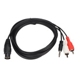 Cable Din De 8 Pines A 3,5 Mm, 2 Rca, Macho A Macho, Big Din