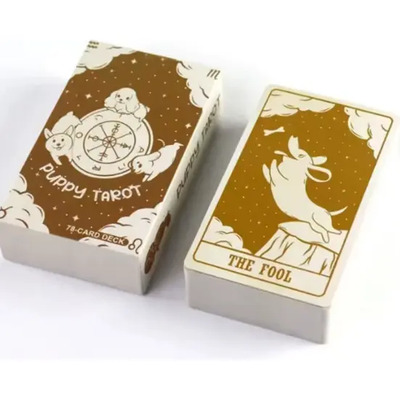 `` Puppy Tarot Rider Wite De Perritos Animado 78 Cartas