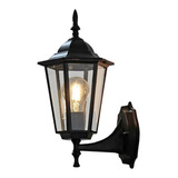 Lampara Farol Negro De Pared Para Exteriores Jardin Finca