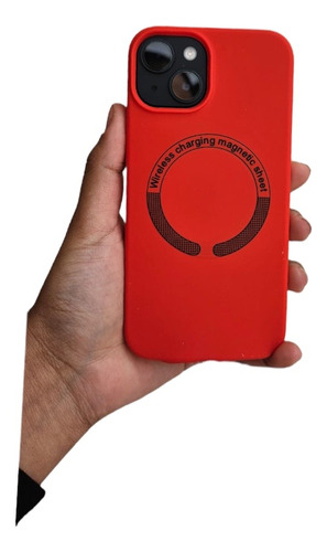 Case Magnética De Silicona Carga Inalámbrica Para iPhone