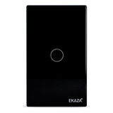 Interruptor Inteligente Ekaza Touch Zigbee 1 Botão Alexa Cor Preto 110v/220v