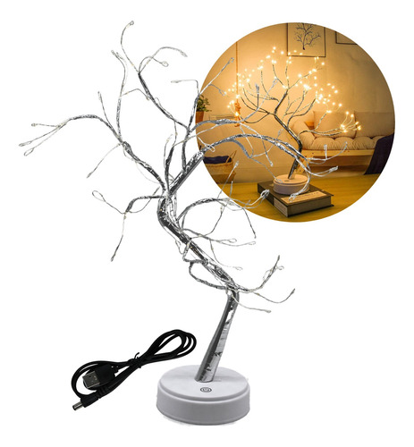 Lampara Led Buro Bonsai Decorativo Touch Luz Calida