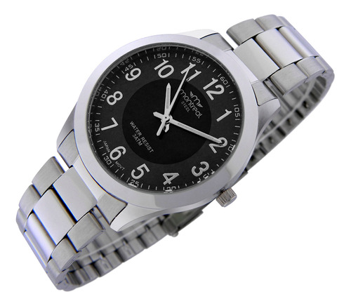 Reloj Montreal Hombre Ml1743 100% Acero Agujas Luminosas