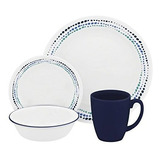 Juego De Vajilla Corelle Livingware De 16 Piezas, Ocean Blue