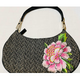 Cartera Benetton Vintage Bordada Flor