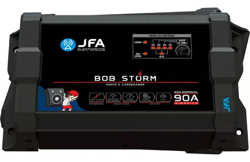 Fonte Carregador Jfa 90a Bob Storm Slim Bivolt Automático
