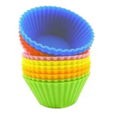 Forma Para Cupcake Em Silicone Kit Com 12 Unidades