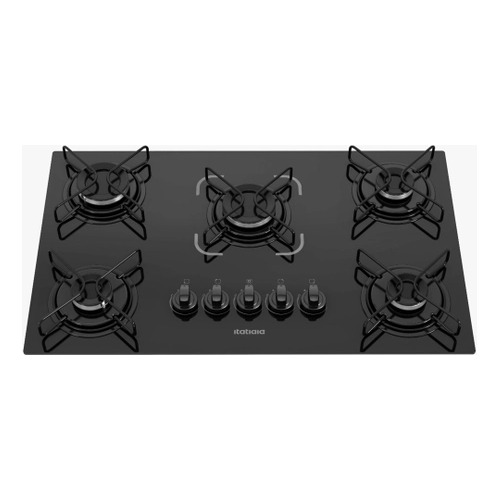 Cooktop A Gás 5 Bocas Itatitaia Essencial Tripla Chama Preto