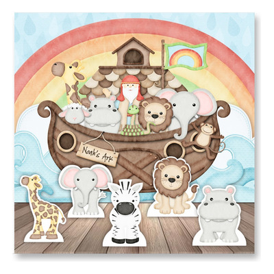 Kit Decoração De Festa Displays E Painel - Arca De Noé 2