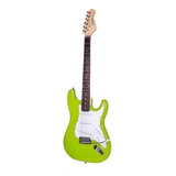 Guitarra Eléctrica Parquer Custom Stratocaster De Caoba 2019 Verde Limón Laca