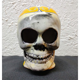 Cráneo De Talavera Poblana Barroca 12cm México Vintage Usada