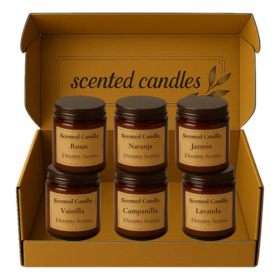 6 Velas Aromáticas Decorativas 100% Soya Aromaterapia 3.5oz Color Blanco Fragancia Rosas-naranja-jazmin-vainilla-campanilla-lavanda Lisa | MercadoLibre