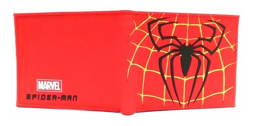 Marvel Logo Spiderman Billetera En Goma