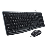 Kit Teclado + Mouse Alámbrico Logitech Mk200 Usb Negro