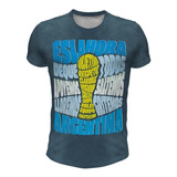 Remera Camiseta Argentina Mundial Futbol Mod 3 Irarte