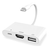 Para iPhone iPad Adaptador Otg 3 Em 1 Relâmpago Para Hdmi Us