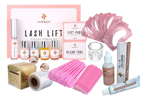 Kit Completo Lash Lifting Permanente Cílios Tintura Ox E Pad