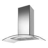 Campana Cocina Tst Isla Lacar 90cm Acero Inox Vidrio Led 3ve