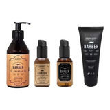 Balsamo Para Barba Shampoo Gel Aceite Primont Barber X 4