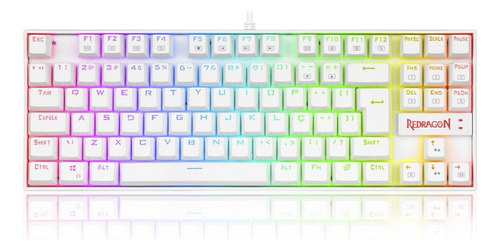 Teclado Magnético Gamer Kumara Pro Rgb Branco Sw Red Abnt2