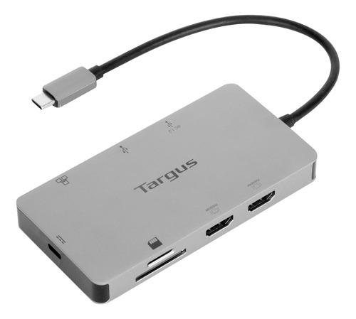 Base De Viaje Targus® Usb-c Dual Hdmi, X 3 W X D, Plateada,