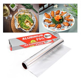 Rollo Papel Aluminio Para Cocina Repostería Asado 20 Metros