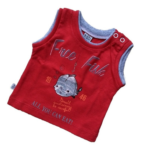 Musculosa Body Bebe Nene 1mes 3meses Azul Roja Verde Remera