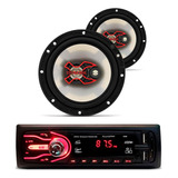 Alto-falante B3x60 50w + Rádio Automotivo First Option 5566