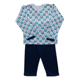 Pijama Moletom Infantil Feminino Crisbel Pinguim