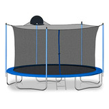 Trampolín Dhhu Para Niños Y Adultos, 12ft Con Red De Segurid