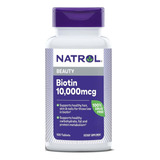 Natrol Biotina 10,000 Mcg Maxima Fuerza 100 Tabletas