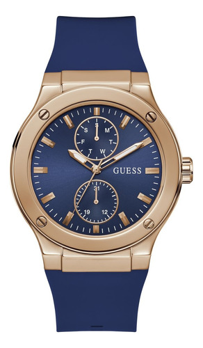 Relojes Guess Hombre Jet.  Silicona Azul Gw0491g4