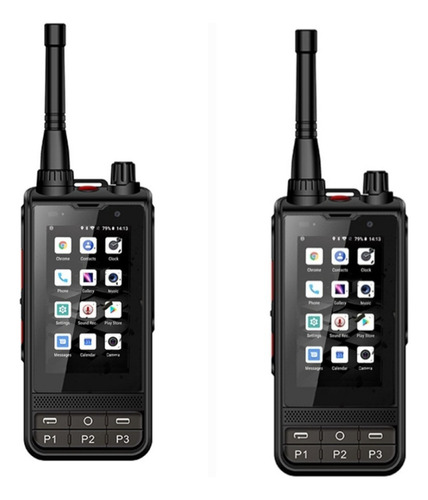 Kit 2 Radio Celular W6 4g Uhf 400-470mhz, Nfc, Walkie Talkie