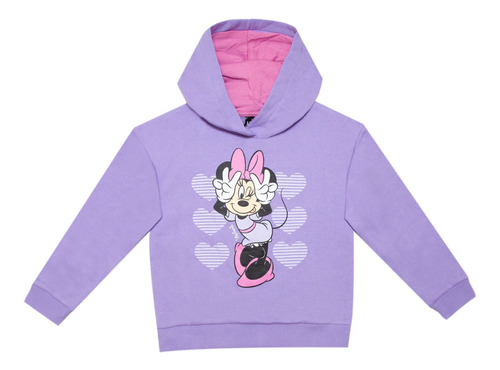 Poleron Niña Minnie Paz Morado Disney