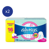 Pack Toallitas Femeninas Always Comfort Fina Suave