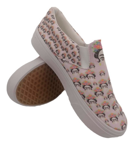 Tenis A La Moda Frida Kahlo Pink