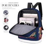 Juego De Mochilas Impermeables Con Puerto Usb, 3 Piezas Color Azul Diseño De La Tela Oxford Cloth