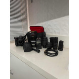 Câmera Nikon D7000 Kit Completo Com Lentes, Flash E Microfon