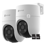 Kit 2 Camaras De Seguridad Wifi Ezviz Domo 1080p+ Sd 64gb