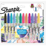 Marcador Sharpie Tropical Pastel X12 Colores + 5 Tarjetas