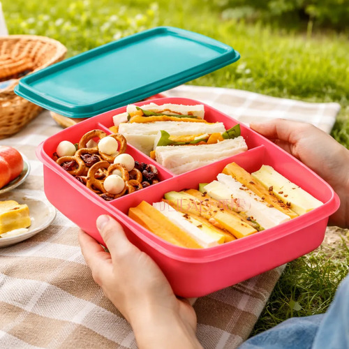Recipiente Eco Lunch Rectangular Con Divisiones Tupperware | MercadoLibre