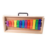 Metalofono 13 Notas Color Caja Madera Mrx