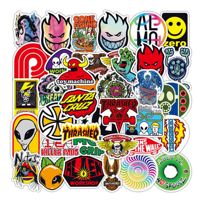 Skate 50 Calcomanias Stickers De Pvc Contra Agua Board