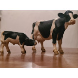 Animales De Colección  Schleich  Vaca Con Ternera 