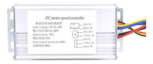 Controlador De Velocidad Del Motor 12v-60v 70a Pwm Dc Revers