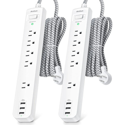 Regleta Protector De Sobretensión Addtam Pack X2
