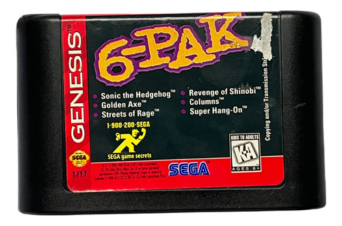 Id 37 Colecao 6 Pak  Original Mega Drive Genesis